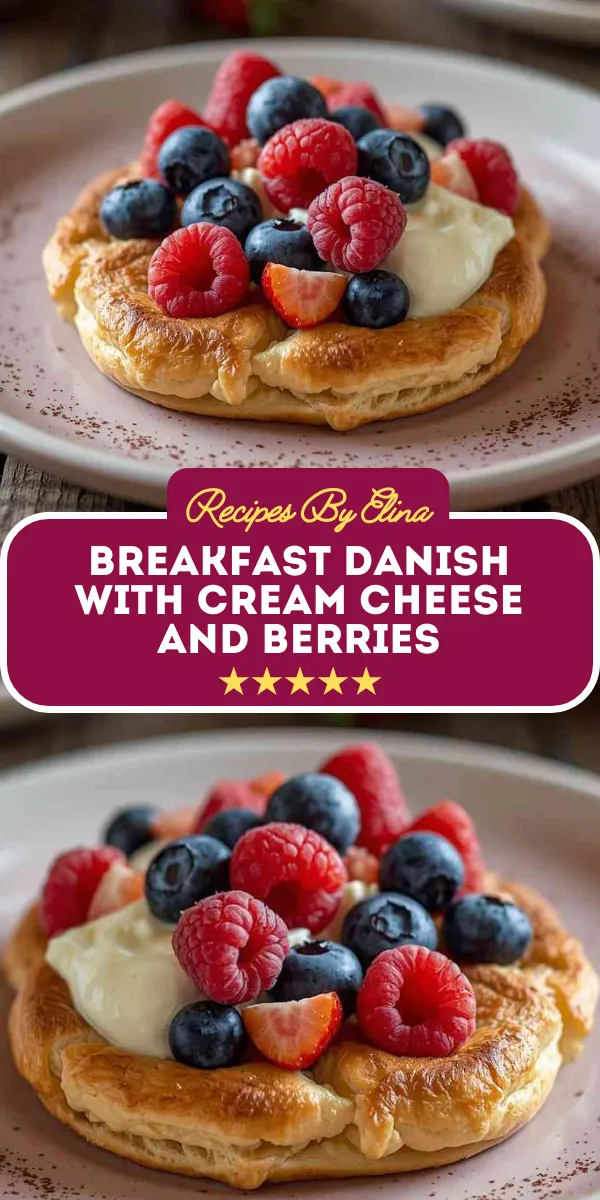 Breakfast Danish with Cream Cheese and Berries