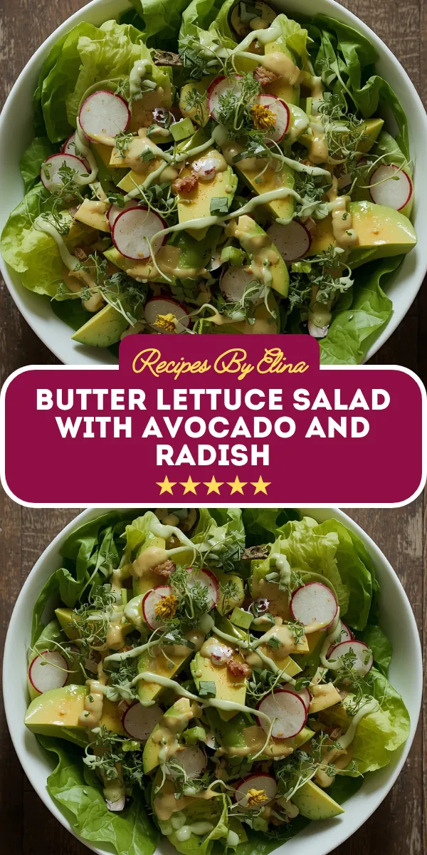 Butter Lettuce Salad with Avocado and Radish