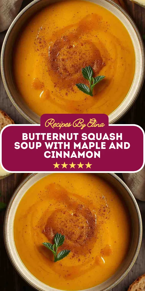 Butternut Squash Soup with Maple and Cinnamon