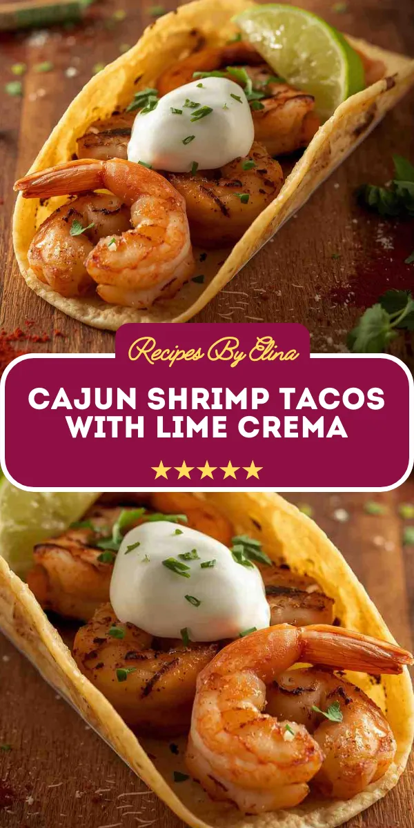 Cajun Shrimp Tacos with Lime Crema