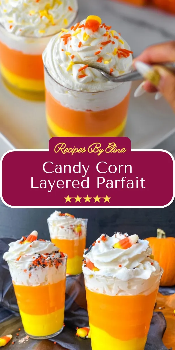 Candy Corn Layered Parfait
