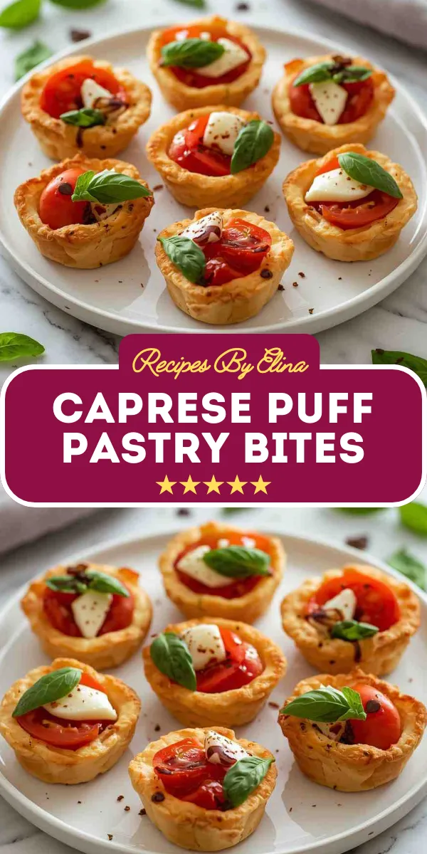 Caprese Puff Pastry Bites