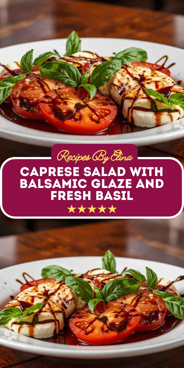 Caprese Salad with Balsamic Glaze and Fresh Basil