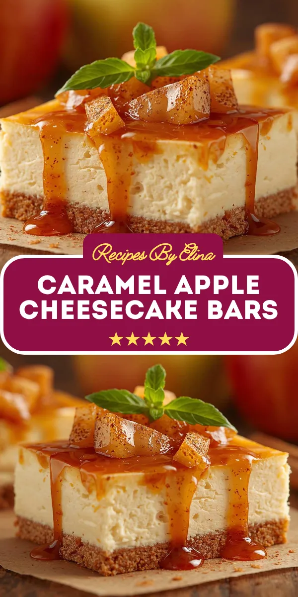 Caramel Apple Cheesecake Bars
