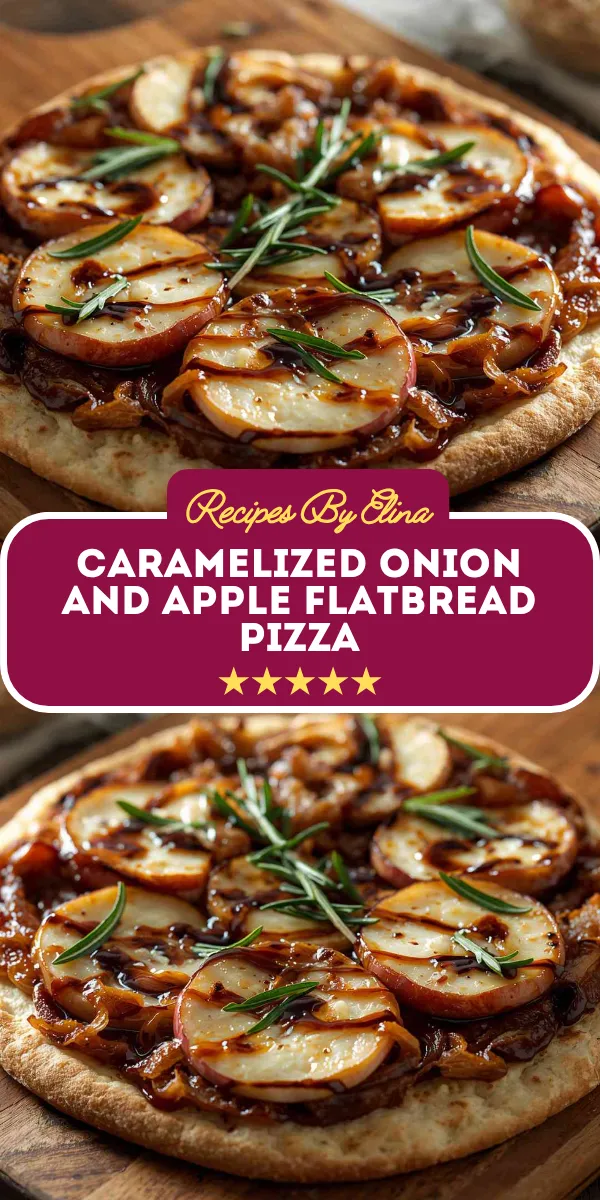 Caramelized Onion and Apple Flatbread Pizza