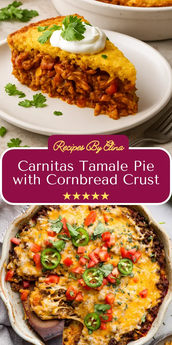 Carnitas Tamale Pie with Cornbread Crust