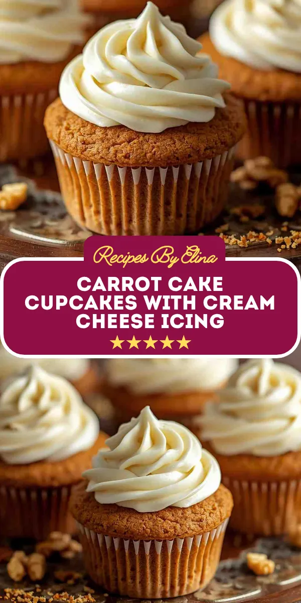 Carrot Cake Cupcakes with Cream Cheese Icing