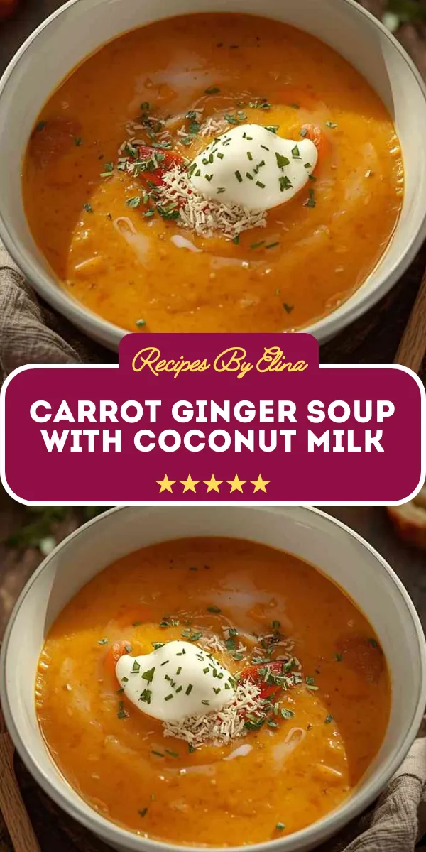Carrot Ginger Soup with Coconut Milk