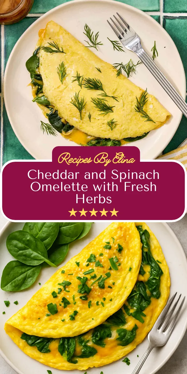 Cheddar and Spinach Omelette with Fresh Herbs