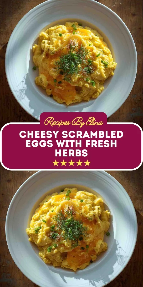 Cheesy Scrambled Eggs with Fresh Herbs
