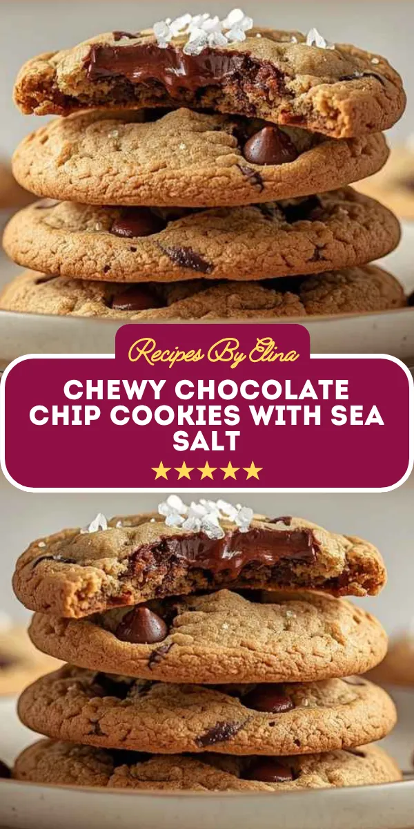 Chewy Chocolate Chip Cookies with Sea Salt