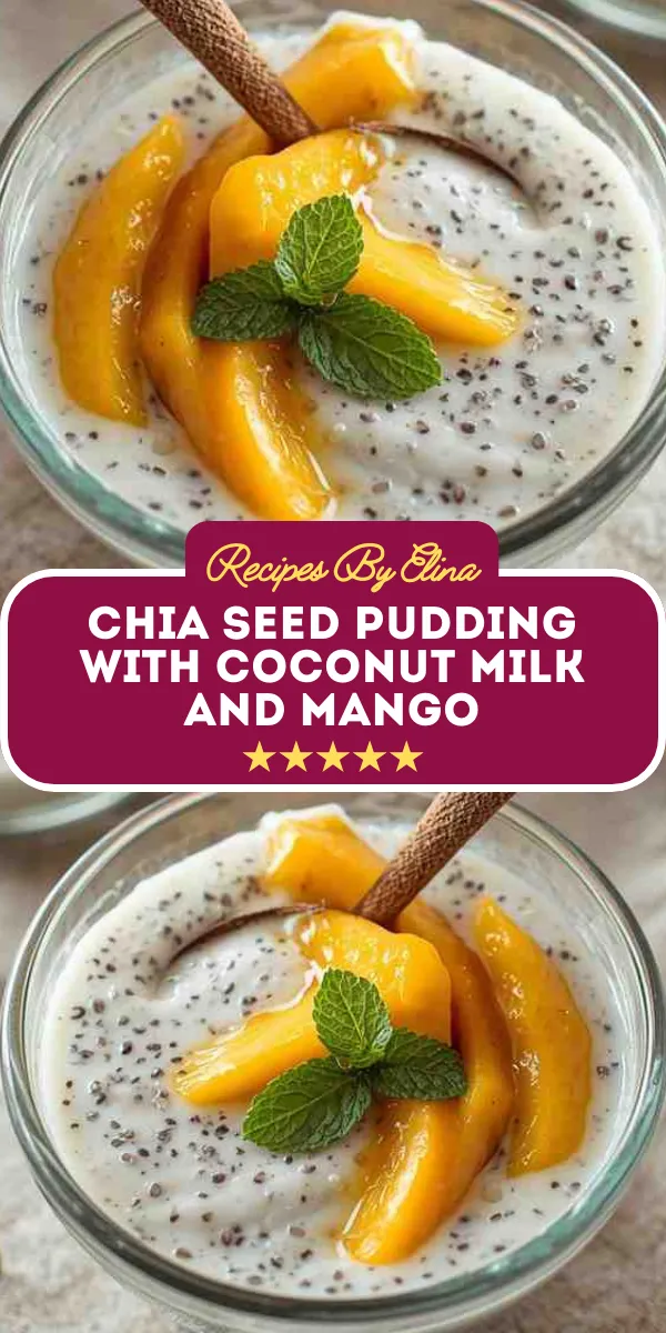 Chia Seed Pudding with Coconut Milk and Mango