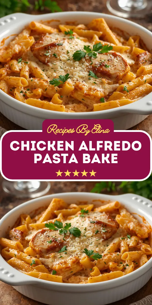 Chicken Alfredo Pasta Bake