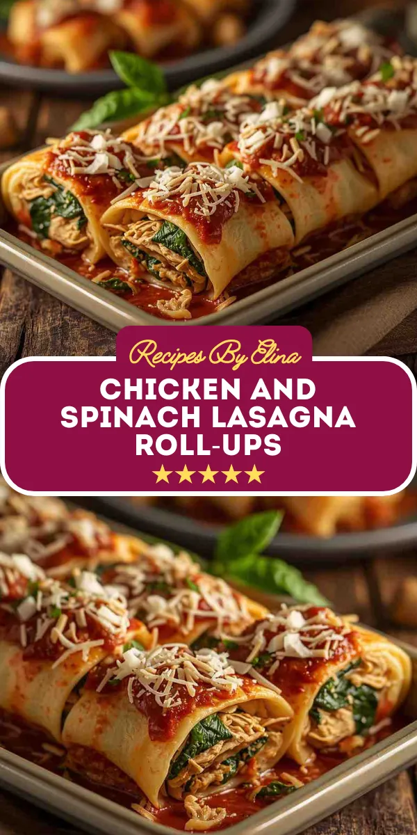 Chicken and Spinach Lasagna Roll-Ups