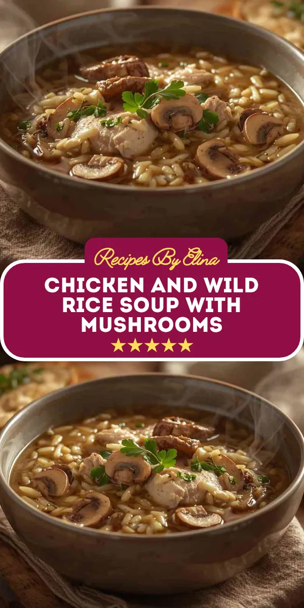 Chicken and Wild Rice Soup with Mushrooms