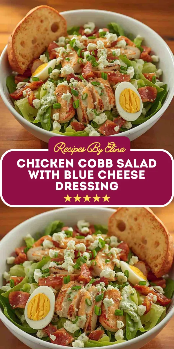 Chicken Cobb Salad with Blue Cheese Dressing
