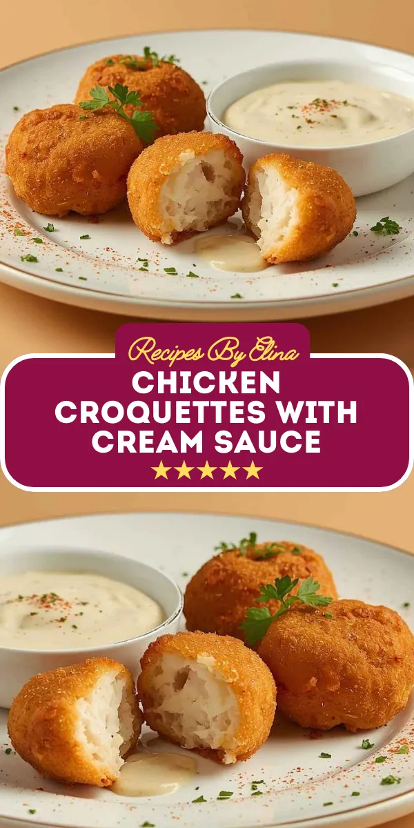 Chicken Croquettes with Cream Sauce