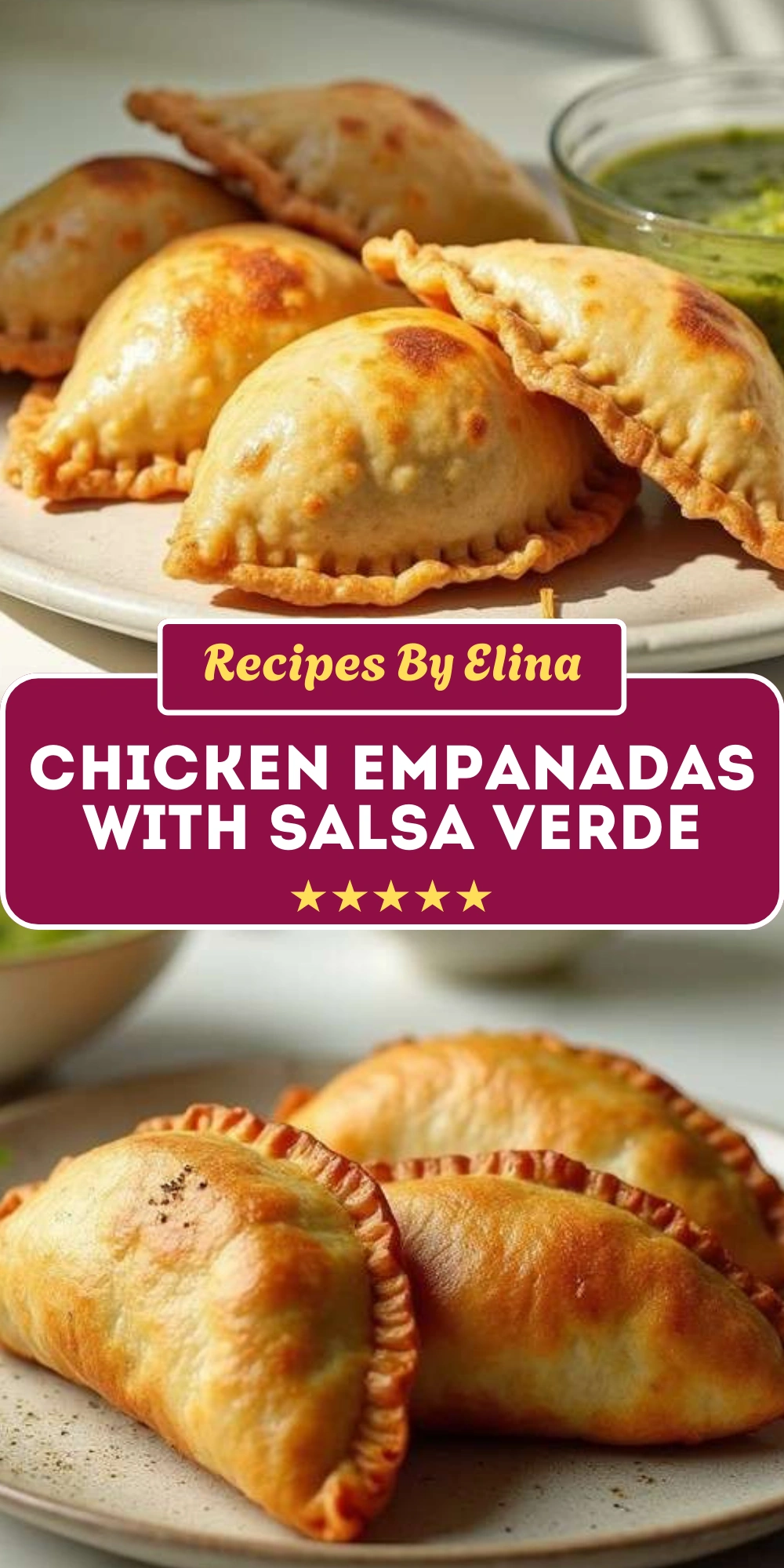 Chicken Empanadas with Salsa Verde