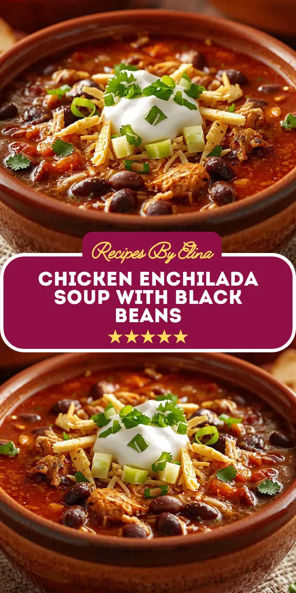 Chicken Enchilada Soup with Black Beans