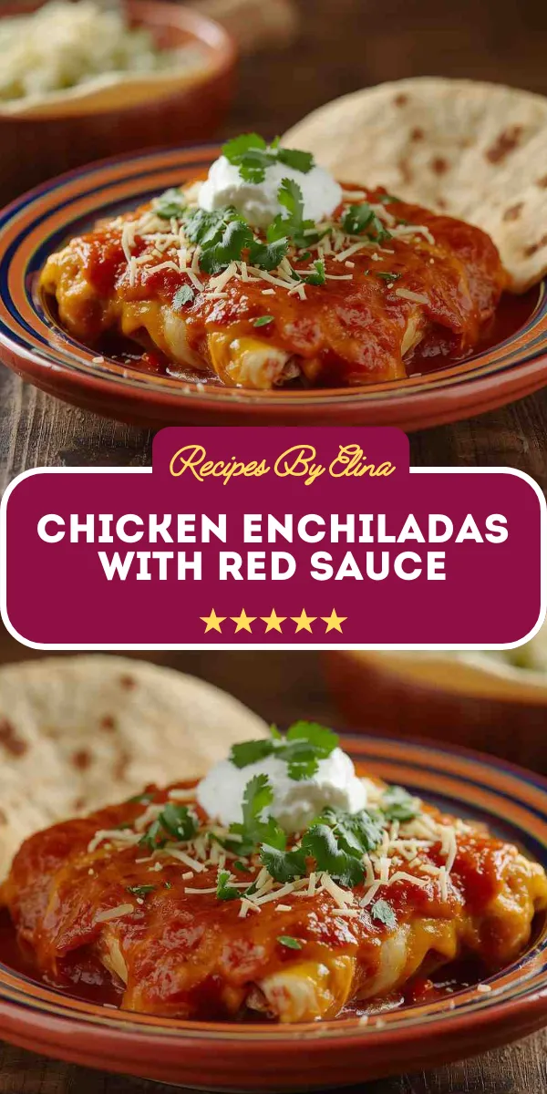 Chicken Enchiladas with Red Sauce