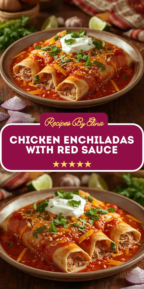 Chicken Enchiladas with Red Sauce