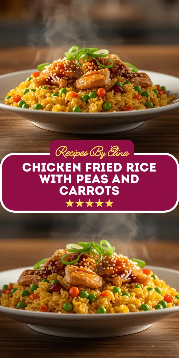 Chicken Fried Rice with Peas and Carrots