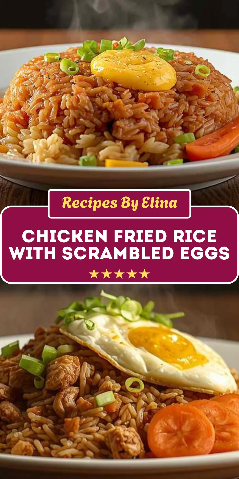 Chicken Fried Rice with Scrambled Eggs