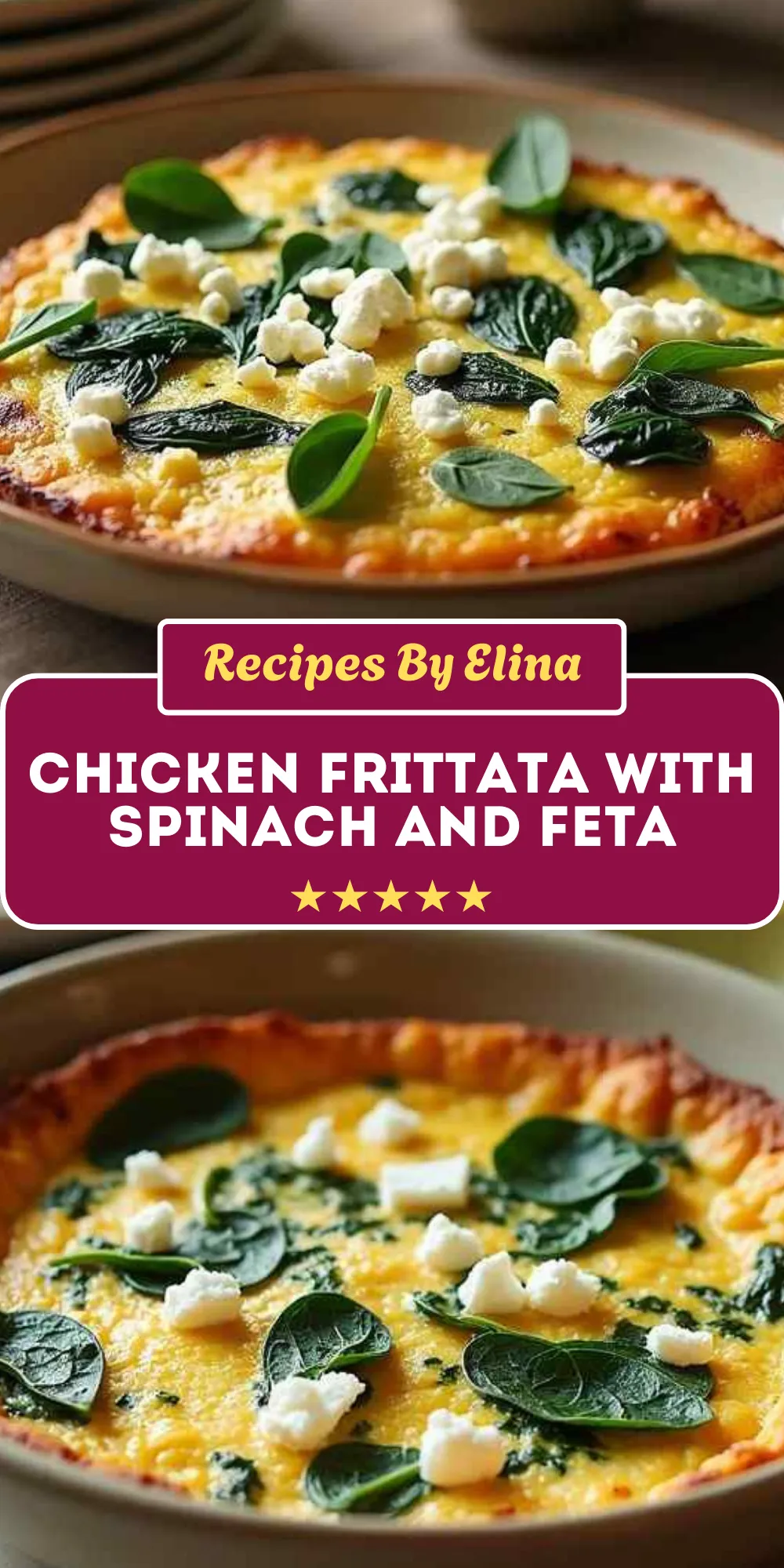 Chicken Frittata with Spinach and Feta