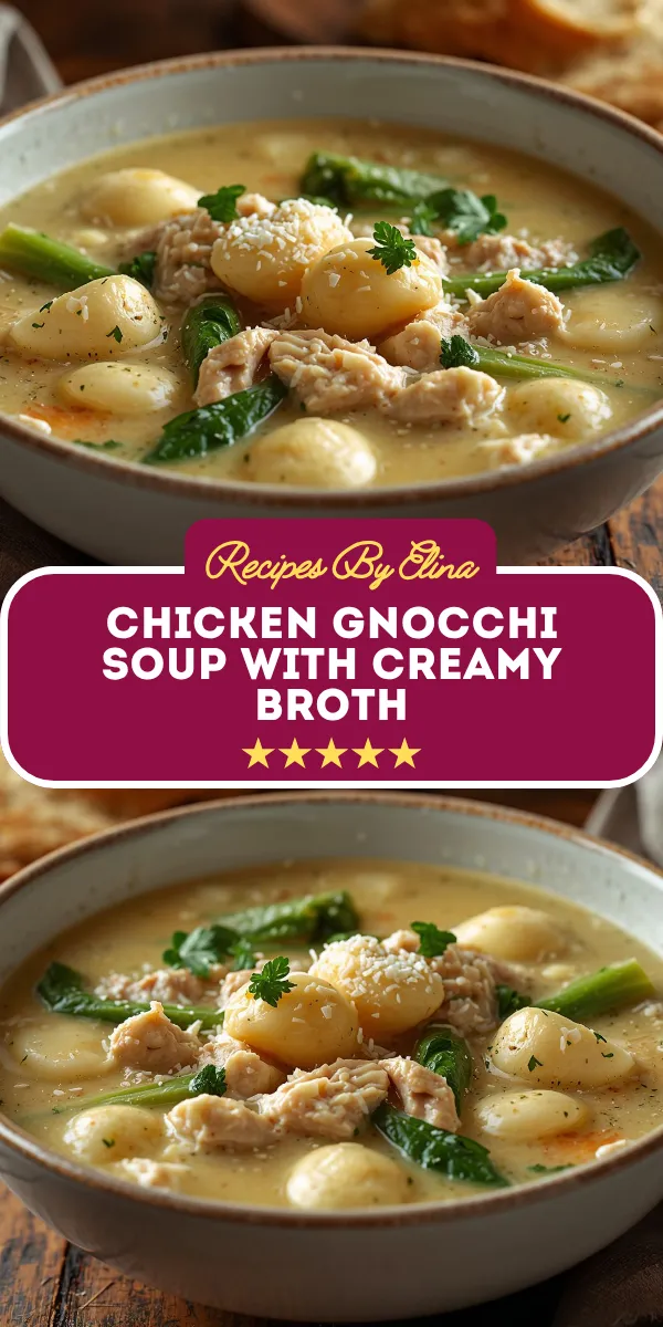Chicken Gnocchi Soup with Creamy Broth