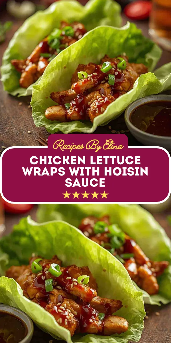 Chicken Lettuce Wraps with Hoisin Sauce