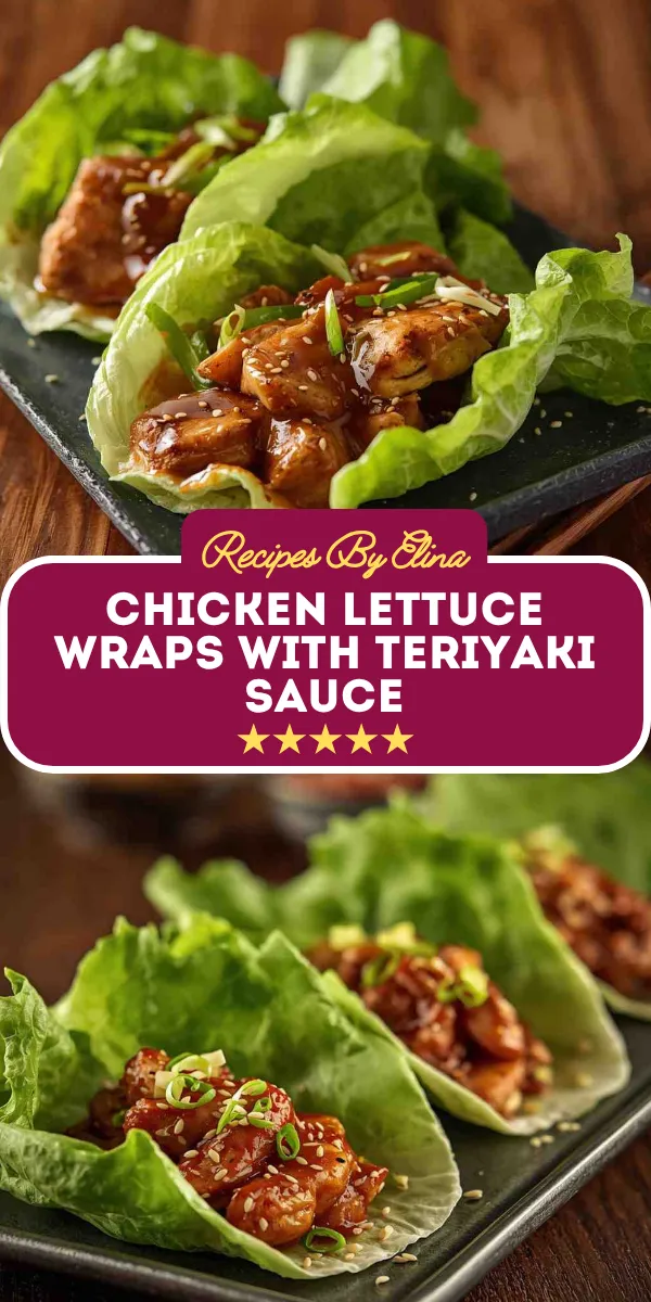 Chicken Lettuce Wraps with Teriyaki Sauce