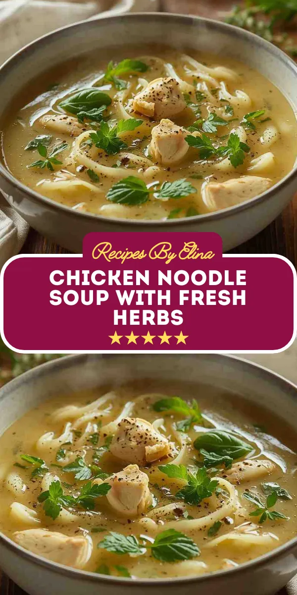 Chicken Noodle Soup with Fresh Herbs