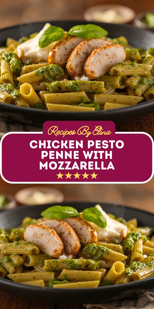Chicken Pesto Penne with Mozzarella
