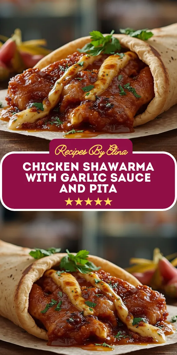 Chicken Shawarma with Garlic Sauce and Pita