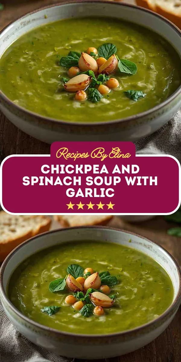 Chickpea and Spinach Soup with Garlic