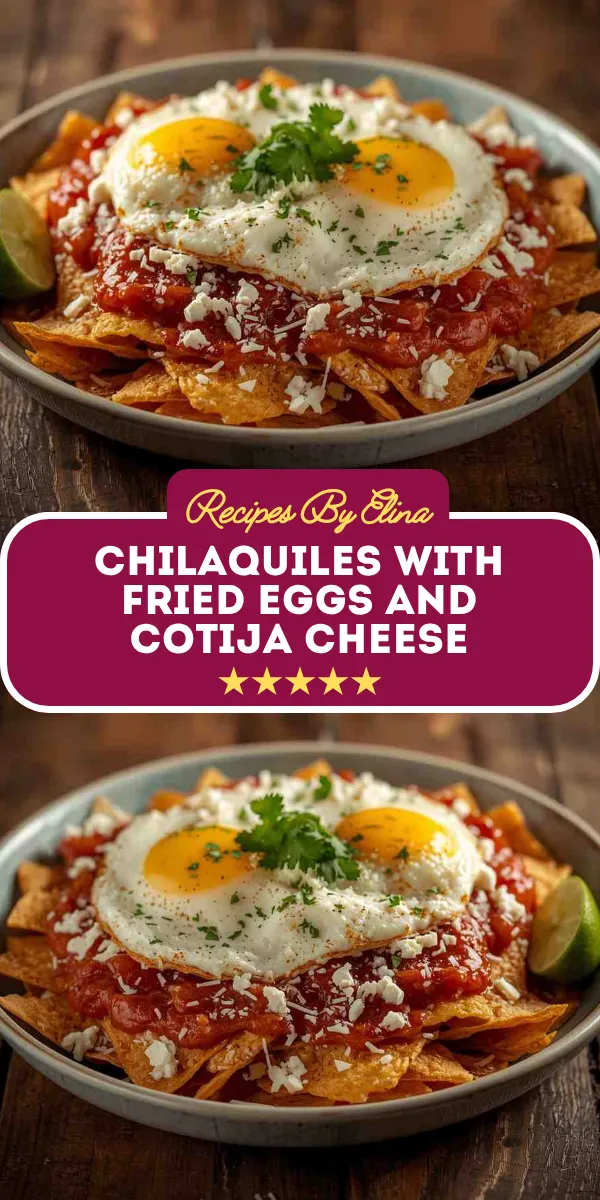 Chilaquiles with Fried Eggs and Cotija Cheese