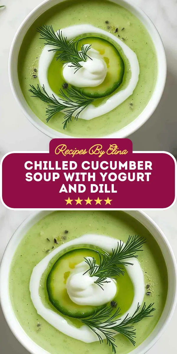 Chilled Cucumber Soup with Yogurt and Dill