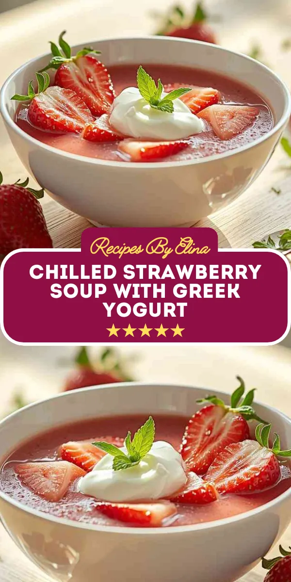 Chilled Strawberry Soup with Greek Yogurt