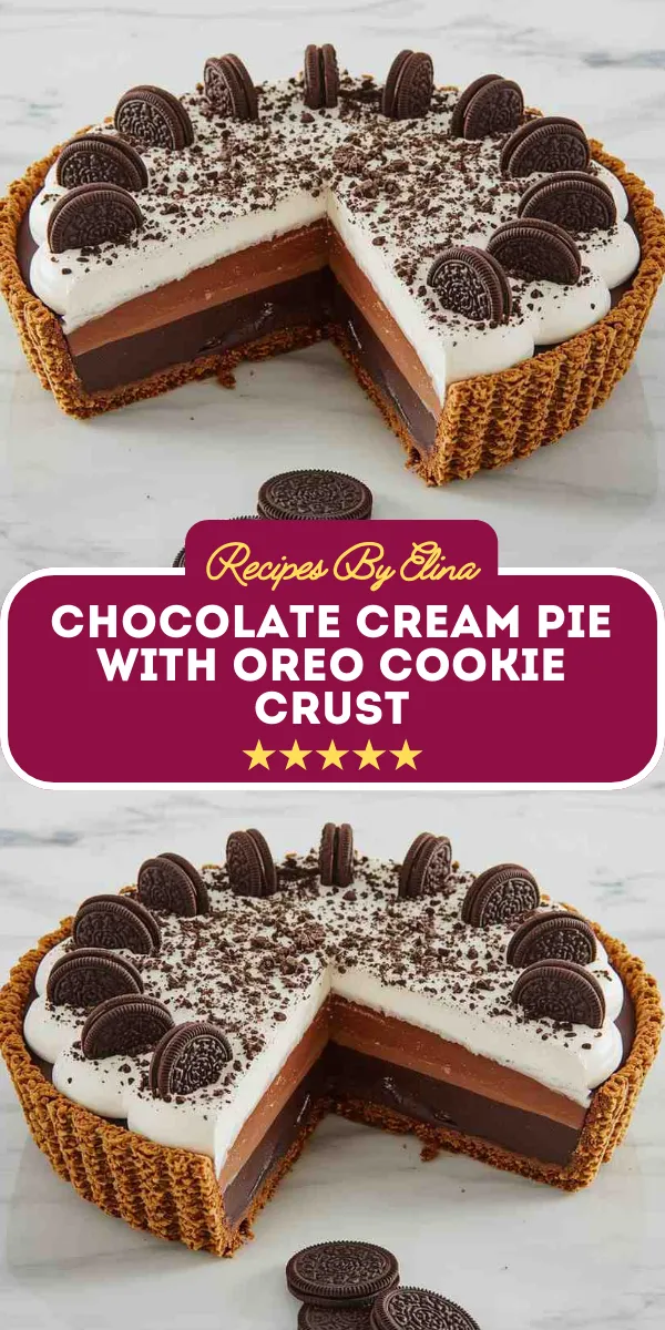 Chocolate Cream Pie with Oreo Cookie Crust