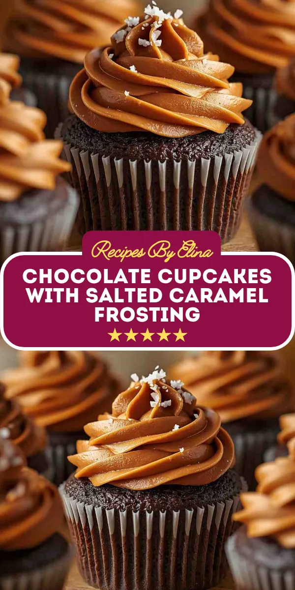 Chocolate Cupcakes with Salted Caramel Frosting
