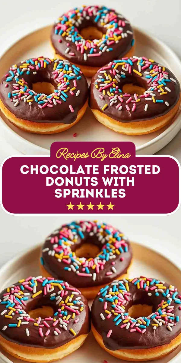 Chocolate Frosted Donuts with Sprinkles