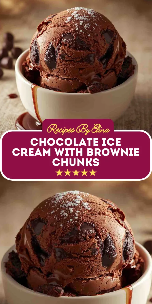 Chocolate Ice Cream with Brownie Chunks