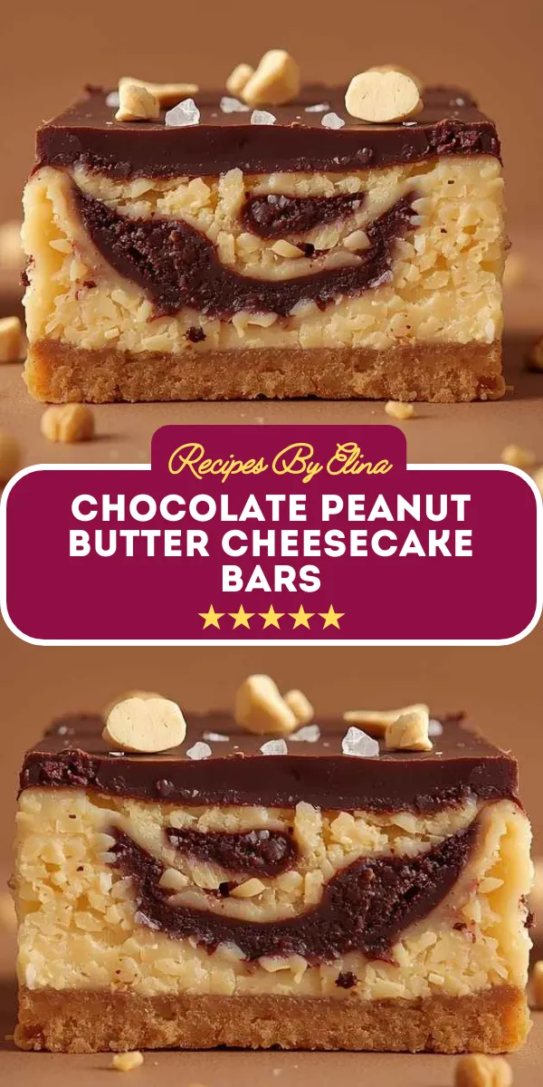 Chocolate Peanut Butter Cheesecake Bars
