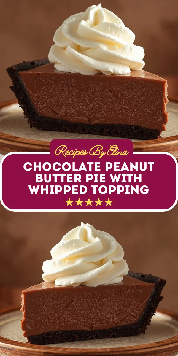 Chocolate Peanut Butter Pie with Whipped Topping