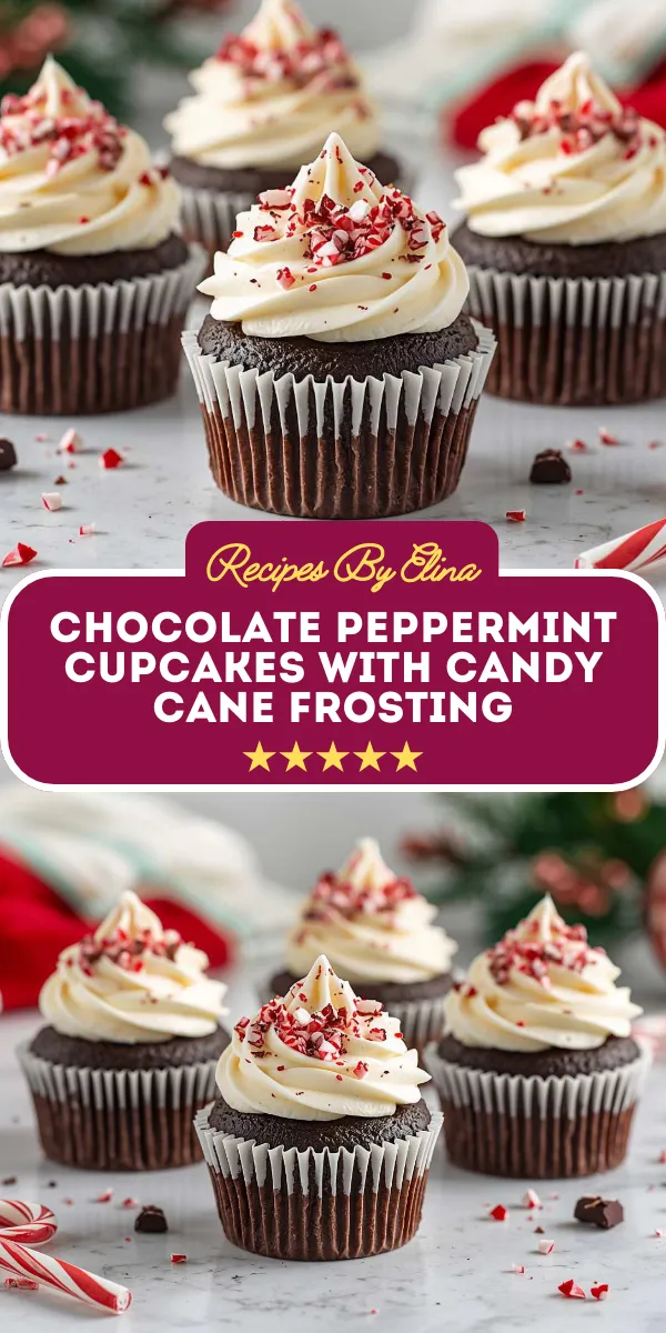 Chocolate Peppermint Cupcakes with Candy Cane Frosting