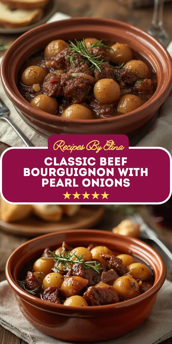 Classic Beef Bourguignon with Pearl Onions