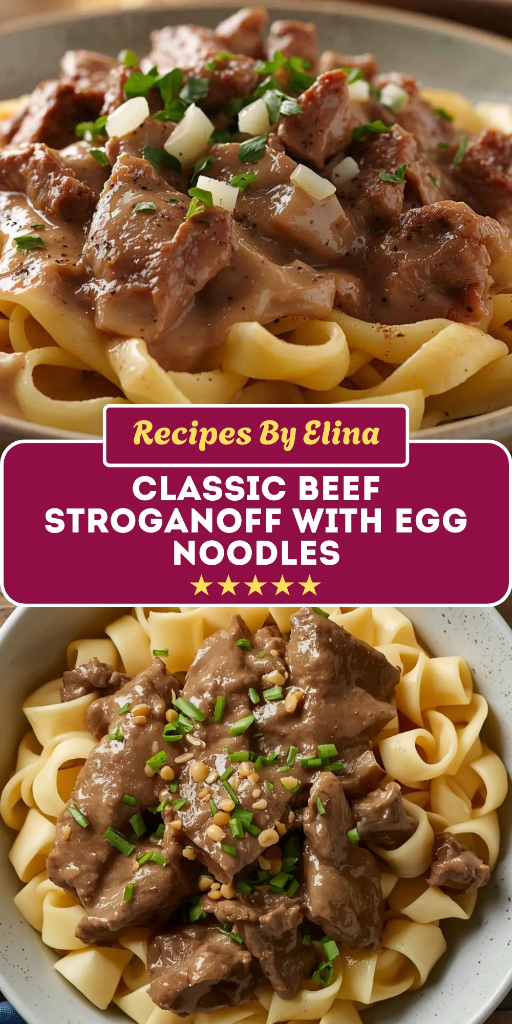 Classic Beef Stroganoff with Egg Noodles