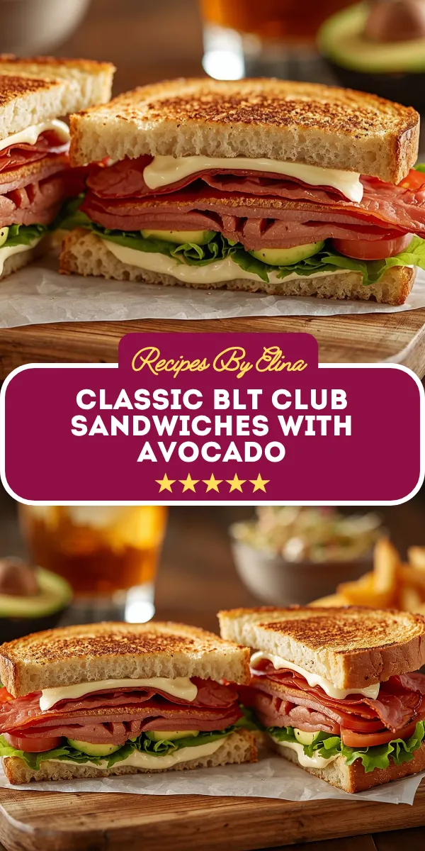 Classic BLT Club Sandwiches with Avocado