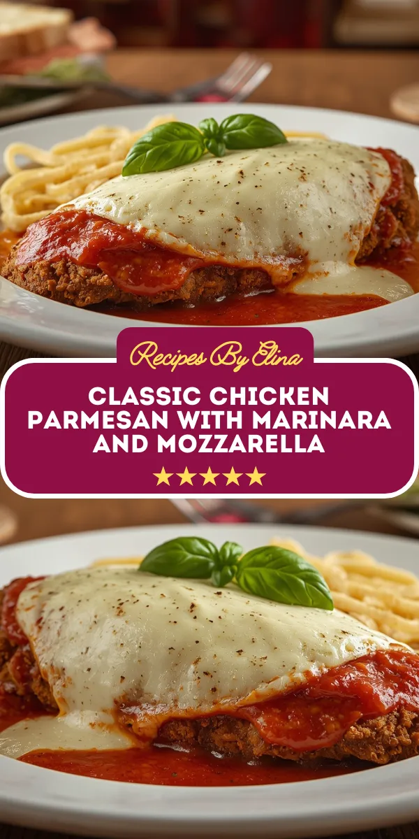 Classic Chicken Parmesan with Marinara and Mozzarella