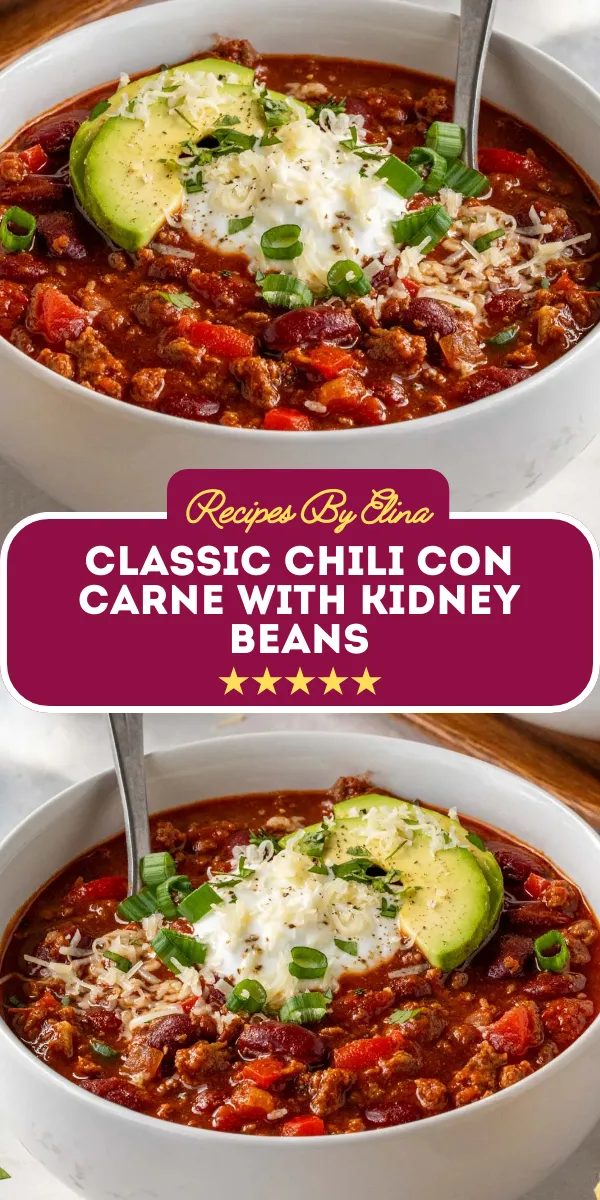 Classic Chili Con Carne with Kidney Beans